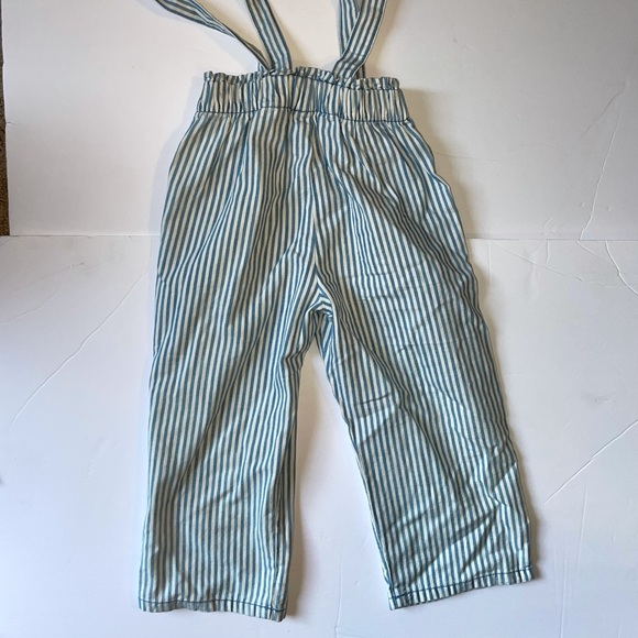 ZARA Girls striped Capri suspender pants - Picture 5 of 5